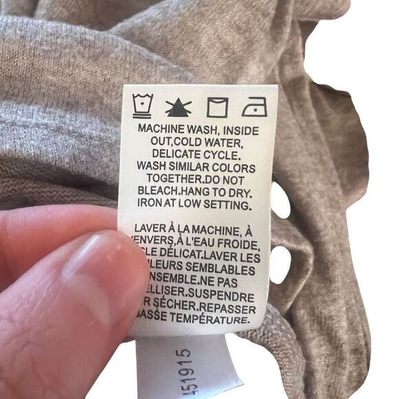 3 for $30! RW& CO light brown knit long sleeve top - Picture 4 of 8